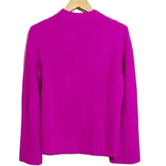 White + Warren Womens 100% Cashmere Sweater Size S Fuchsia Relaxed Mock Neck - Picture 7 of 7